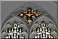 TQ6460 : Trottiscliffe, St. Peter and St. Paul Church: Medieval glass window by Michael Garlick