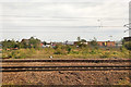 View from train north of Newark Northgate station