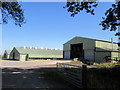 Newly-erected farm buildings