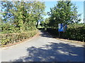 The Creamery Road entrance to the Carran Hill Water Treatment Works, Crossmaglen