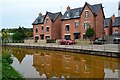 Modern houses overlooking the Bridgewater Canal at Worsley