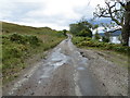 NN0592 : Minor road beside Loch Arkaig near to Arcabhi by Peter Wood