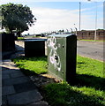 Graffiti-daubed cabinet alongside Cowbridge Road, St Athan