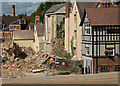 A demolished building next to Castle Tavern