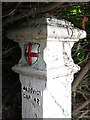 Coal tax boundary post no.85, The Causeway (detail)