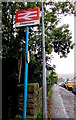 Rhiwbina railway station name sign, Pantbach Road, Cardiff