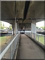 TQ2387 : Walkway in the Brent Cross interchange by David Lally