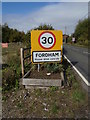 Fordham Village Name sign on Mill Road