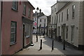 Stowmarket: view down Butter Market from the church