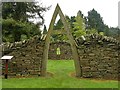 Dry stone walling in the University of Dundee Botanic Garden