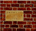 SO4958 : Prospect Cottages 1863 yearstone, Hereford Road, Leominster by Jaggery