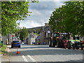 Tractors parked in Main Street, Tomintoul