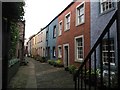 A close of coloured houses in Cockermouth