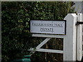 Faulkbourne Hall sign