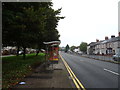 Bus stop and shelter on Wharf Road, Newport