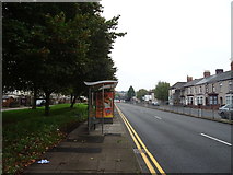 ST3288 : Bus stop and shelter on Wharf Road, Newport by JThomas