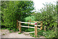 Footpath gate off old railway