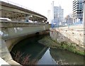 SJ8497 : River Medlock and the Mancunian Way by Gerald England