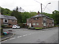 Houses set back from the west side of  Heol Giedd, Cwmgiedd, Powys