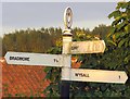 Signpost by Wysall Road Farm