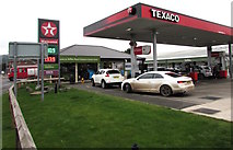 SO4382 : Texaco filling station, Craven Arms by Jaggery
