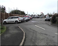 SO4383 : Craven Arms railway station car park by Jaggery