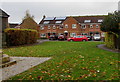 Cars and houses in The Close, Whitminster