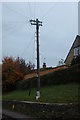 Traditional telegraph pole on Gloucester Street, Winchcombe