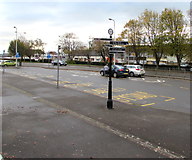 SS9768 : Black signpost, Le Pouliguen Way, Llantwit Major by Jaggery