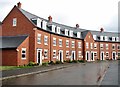 Crescent-shaped block of apartments