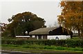 Building with an unusual roof near Shawbury