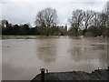 Kelham Hall above the flooded Trent