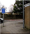 Bilingual sign on a Butetown corner, Cardiff