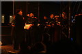 View of the London Community Choir performing at the Wembley Winterfest launch event