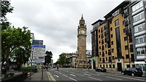 J3474 : Belfast - view N along Victoria St to Albert Memorial Clock by Colin Park