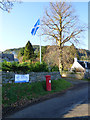 Pillar box and flag, Ardentinny