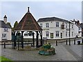 SK5330 : The village square and the Sun Inn by Graham Hogg