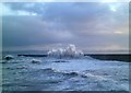 NZ5333 : Big seas, Heugh Breakwater by Gordon Hatton