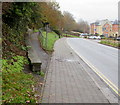 Path diverging from the B4601 Heol Gouesnou, Brecon