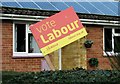 TG3204 : General election "Vote Labour" poster on The Street by Evelyn Simak