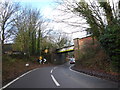 The railway bridge over the main road at Hanwood