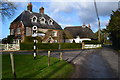 Houses on the corner at Kilmeston