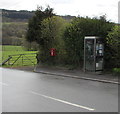 Phonebox and postbox,  Bryn Golwg, Clyne