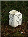 Milestone near Monk Fryston