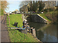 Fisherman by Pulteney Gardens Lock