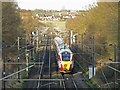 Southbound LNER Azuma train on the ECML north of Darlington