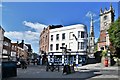 Shrewsbury High Street and Fish Street leading up to the church