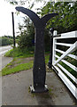 Millennium milepost, National Cycle Route 56, Hadlow Road, Willaston