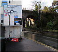 Directions sign alongside the A46 Merrywalks, Stroud