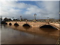SO8454 : The River Severn in flood at Worcester by Chris Allen
